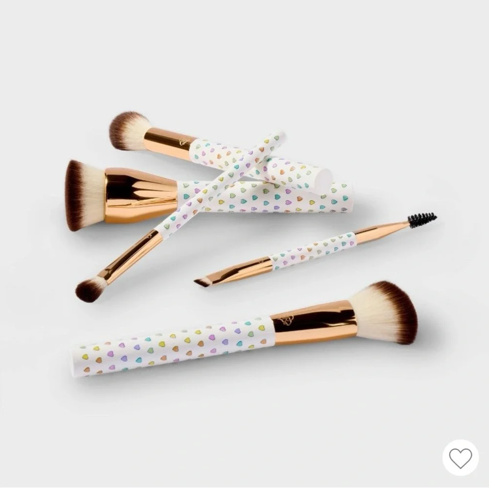 ROLLER RABBIT 🐰 x Target 🎯 Disco Hearts Makeup Brush set - NIP